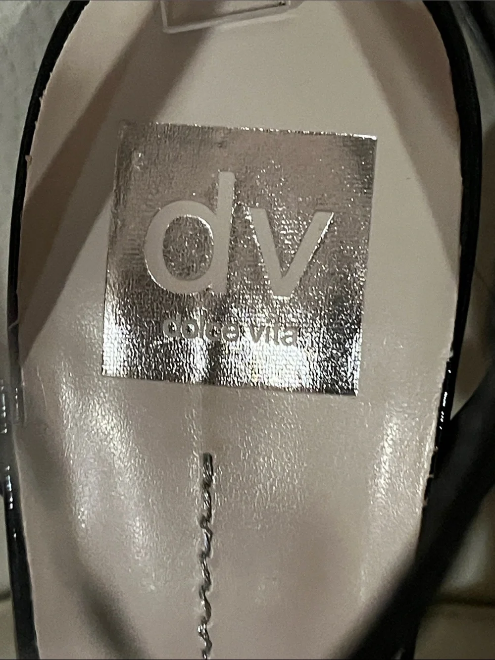 DV by Dolce Vita Black Patent Platform Espadrille Sandals Ankle Strap Beautiful